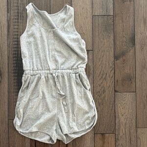 NWOT Heather Gray waffle knit Romper